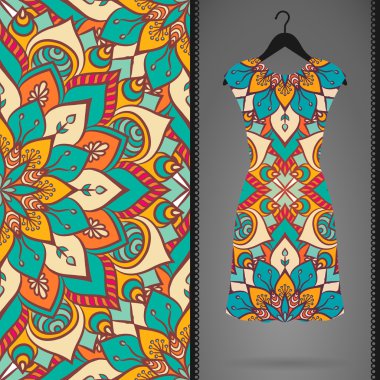 Vektör elbise ile seamless modeli