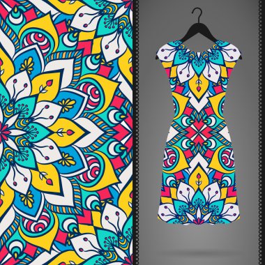 Vektör elbise ile seamless modeli