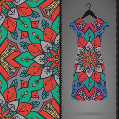 Vektör elbise ile seamless modeli