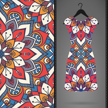 Vektör elbise ile seamless modeli