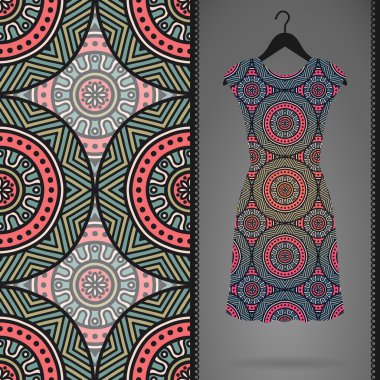 Vektör elbise ile seamless modeli