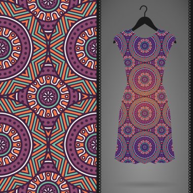 Vektör elbise ile seamless modeli