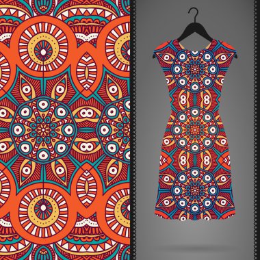 Vektör elbise ile seamless modeli