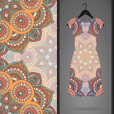 Vektör elbise ile seamless modeli