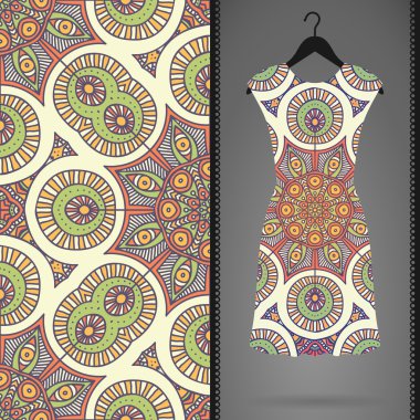 Vektör elbise ile seamless modeli