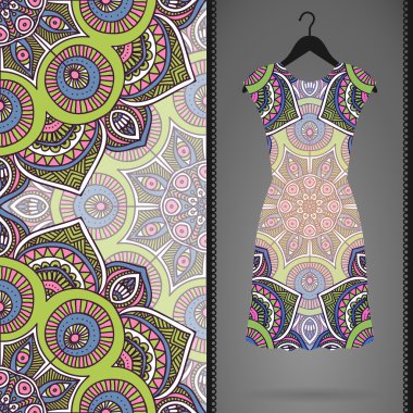 Vektör elbise ile seamless modeli