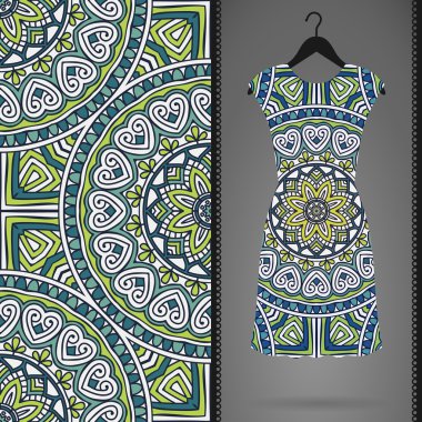 Vektör elbise ile seamless modeli