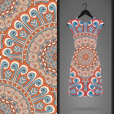 Vektör elbise ile seamless modeli