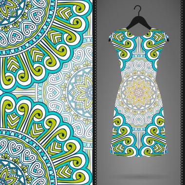 Vektör elbise ile seamless modeli