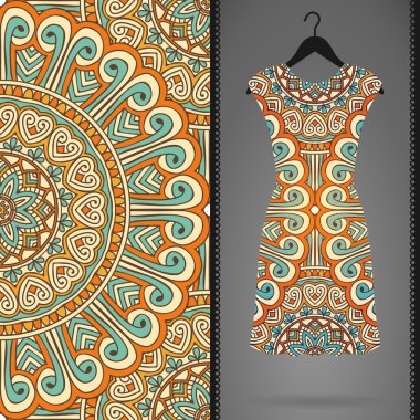 Vektör elbise ile seamless modeli