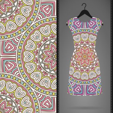 Vektör elbise ile seamless modeli