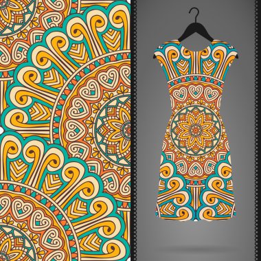 Vektör elbise ile seamless modeli