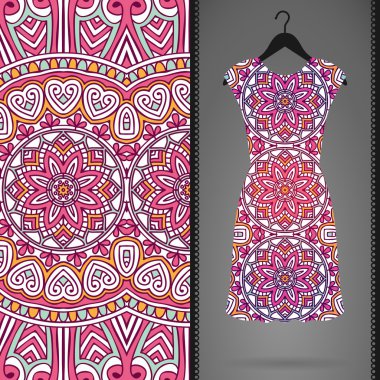 Vektör elbise ile seamless modeli