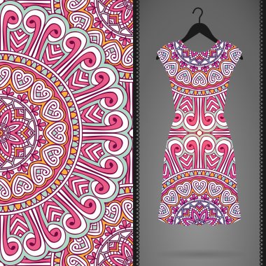 Vektör elbise ile seamless modeli