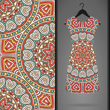 Vektör elbise ile seamless modeli