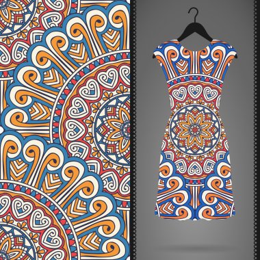 Vektör elbise ile seamless modeli