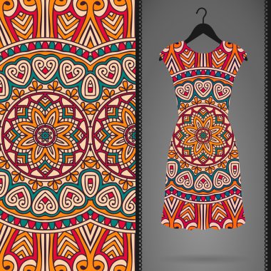 Vektör elbise ile seamless modeli