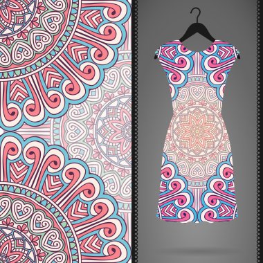 Vektör elbise ile seamless modeli
