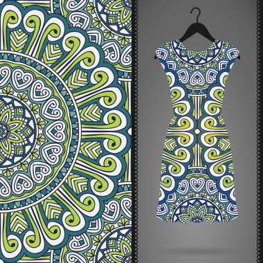 Vektör elbise ile seamless modeli