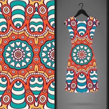 Vektör elbise ile seamless modeli