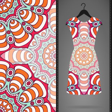 Vektör elbise ile seamless modeli