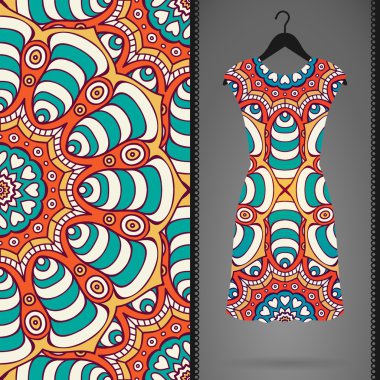 Vektör elbise ile seamless modeli