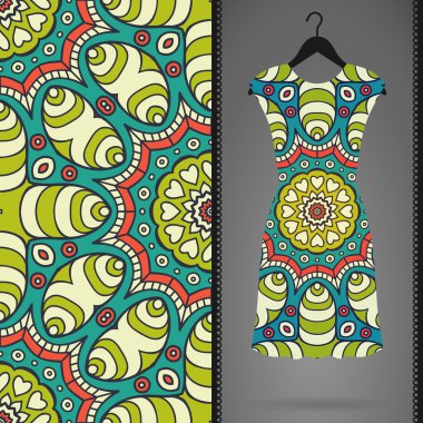 Vektör elbise ile seamless modeli