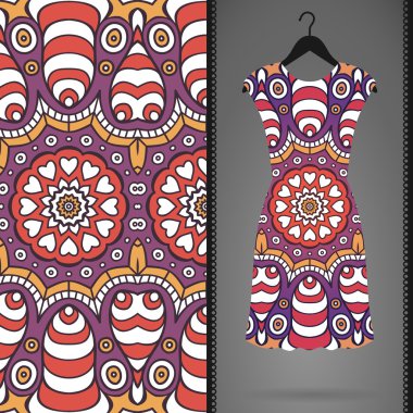 Vektör elbise ile seamless modeli