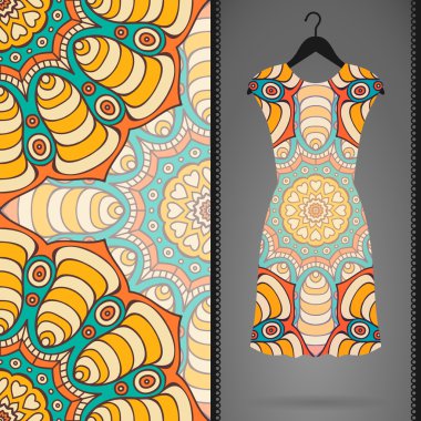 Vektör elbise ile seamless modeli