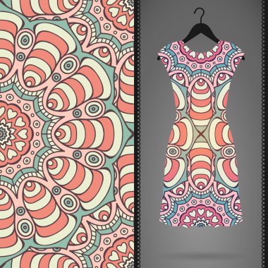 Vektör elbise ile seamless modeli