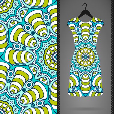 Vektör elbise ile seamless modeli