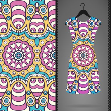 Vektör elbise ile seamless modeli