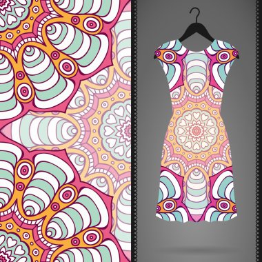Vektör elbise ile seamless modeli