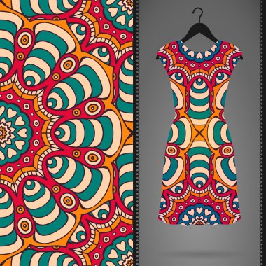 Vektör elbise ile seamless modeli
