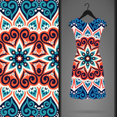 Vektör elbise ile seamless modeli