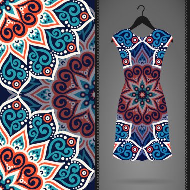 Vektör elbise ile seamless modeli