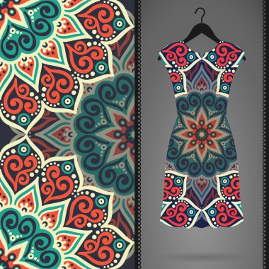 Vektör elbise ile seamless modeli