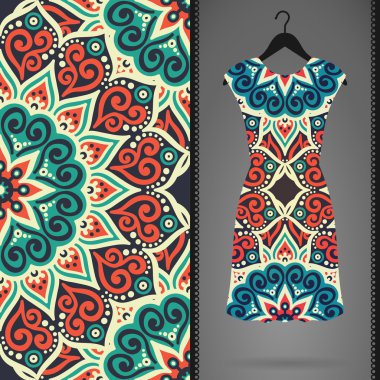 Vektör elbise ile seamless modeli