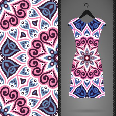 Vektör elbise ile seamless modeli