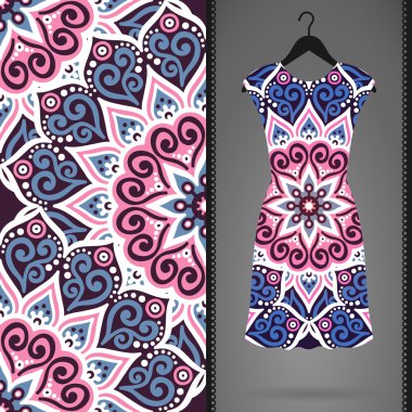 Vektör elbise ile seamless modeli