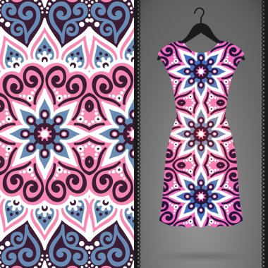 Vektör elbise ile seamless modeli