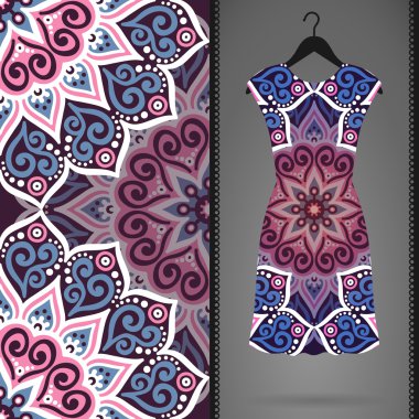 Vektör elbise ile seamless modeli