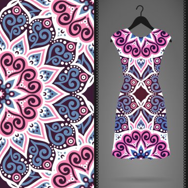 Vektör elbise ile seamless modeli