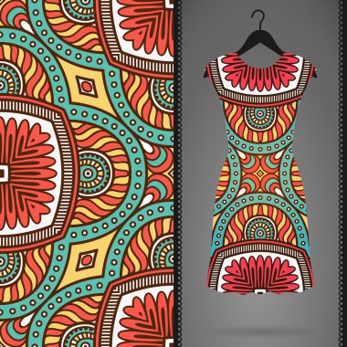 Vektör elbise ile seamless modeli