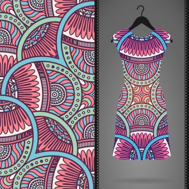 Vektör elbise ile seamless modeli