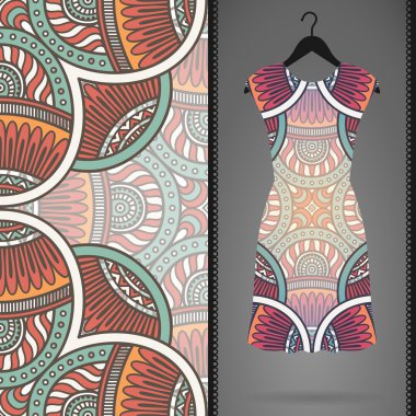 Vektör elbise ile seamless modeli