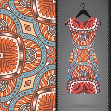 Vektör elbise ile seamless modeli