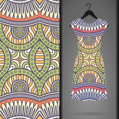 Vektör elbise ile seamless modeli