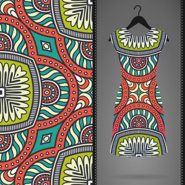 Vektör elbise ile seamless modeli