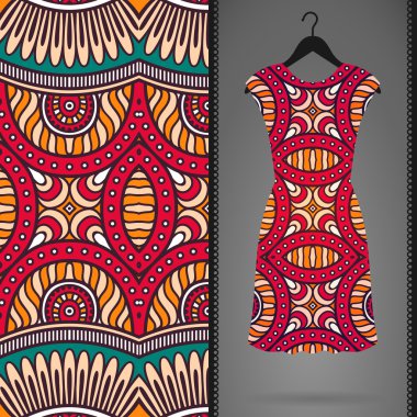 Vektör elbise ile seamless modeli